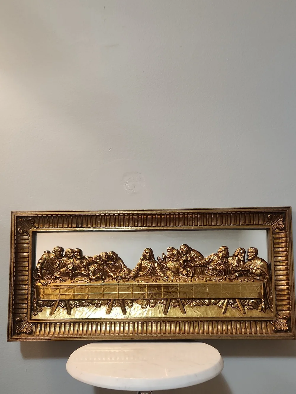Homeco Vintage Gold Last Supper Wall Plaque Jesus & His Disciples Apostles